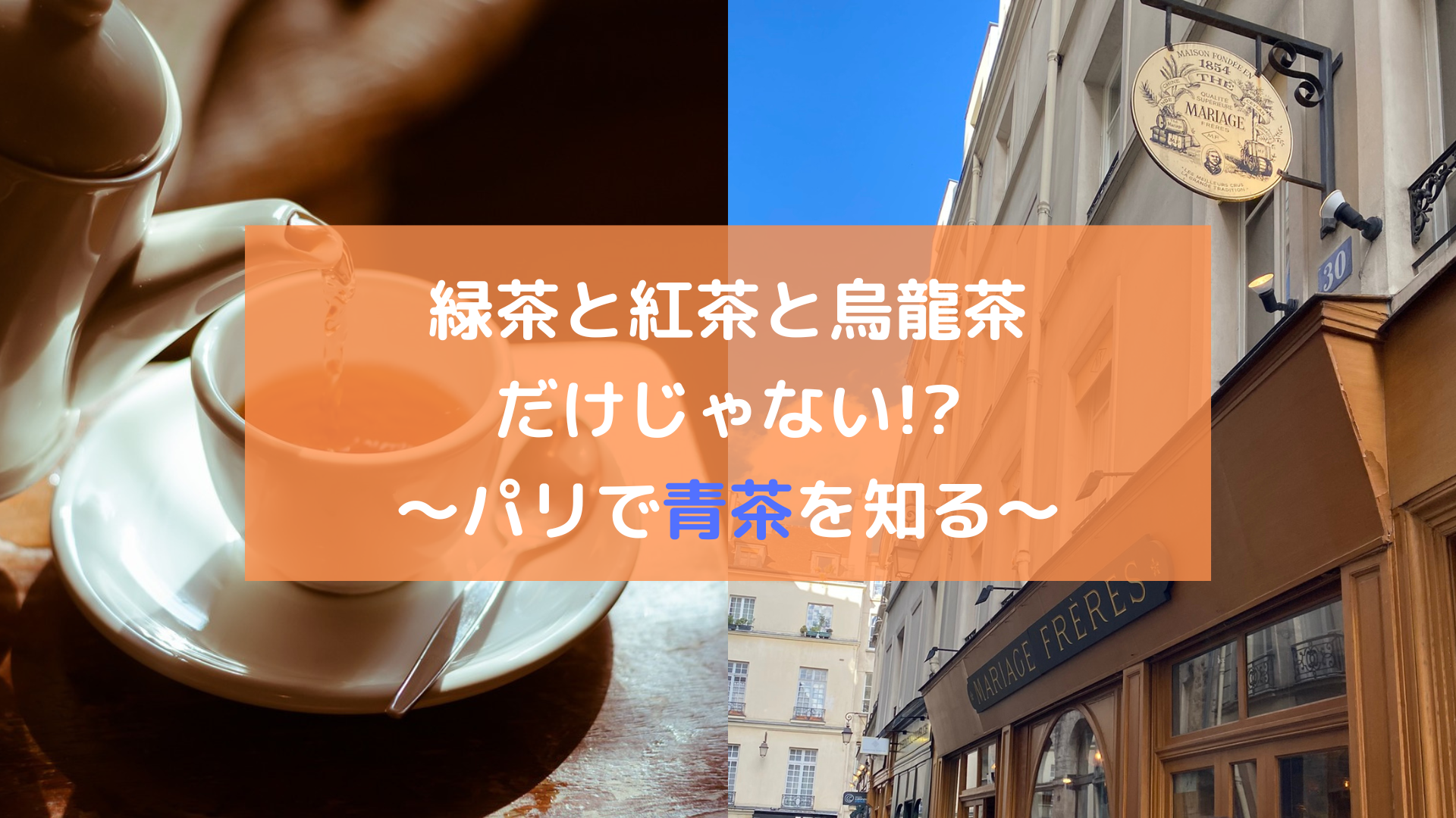 緑茶と紅茶と烏龍茶だけじゃない!?～パリで青茶を知る～