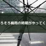 そろそろ梅雨の時期がやってくる