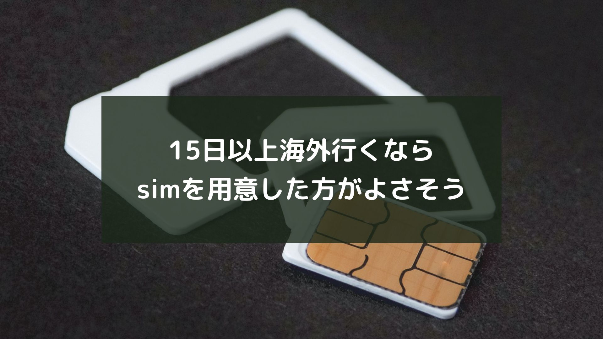 15日以上海外行くならsimを用意した方がよさそう