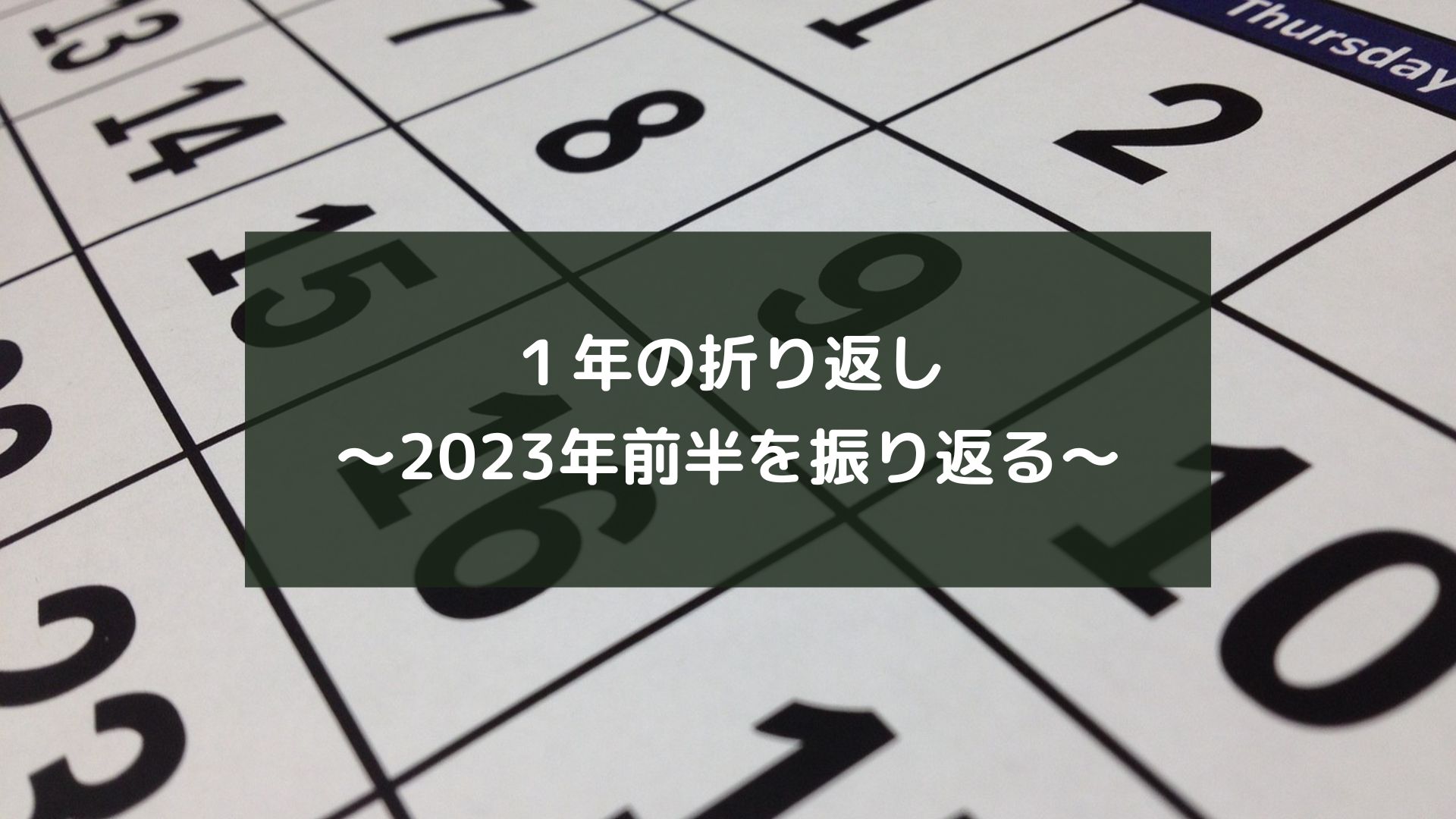 １年の折り返し～2023年前半を振り返る～